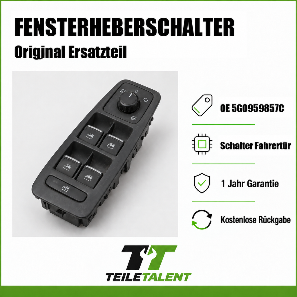 Volkswagen Fensterheberschalter 5G0959857C VW Golf VII Passat B8 Touran Tiguan