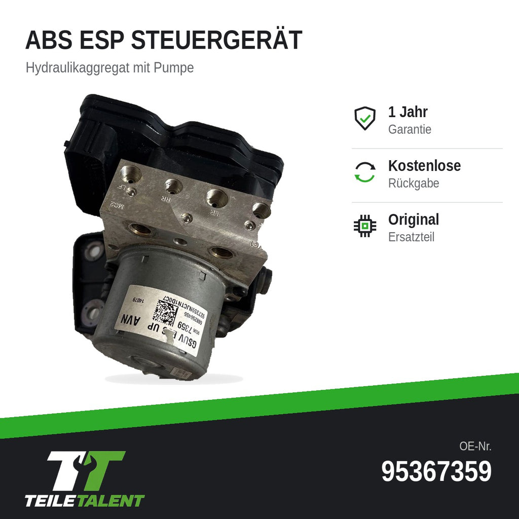95367359 ABS ESP Block Steuergerät Hydraulikblock Opel Mokka Chevrolet Trax