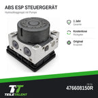476608150R ABS Block Steuergerät Hydraulikblock Renault Megane IV B9A