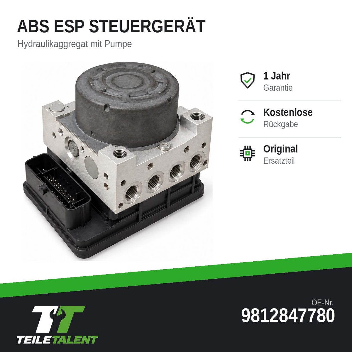 Citroën C3 Picasso SH ABS ESP Steuergerät Hydraulikblock 9812847780