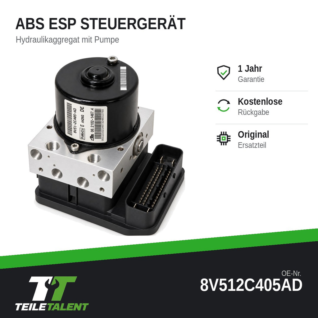 8V512C405AD ABS ESP Hydraulikblock Steuergerät Ford Fiesta VI CB1 CCN