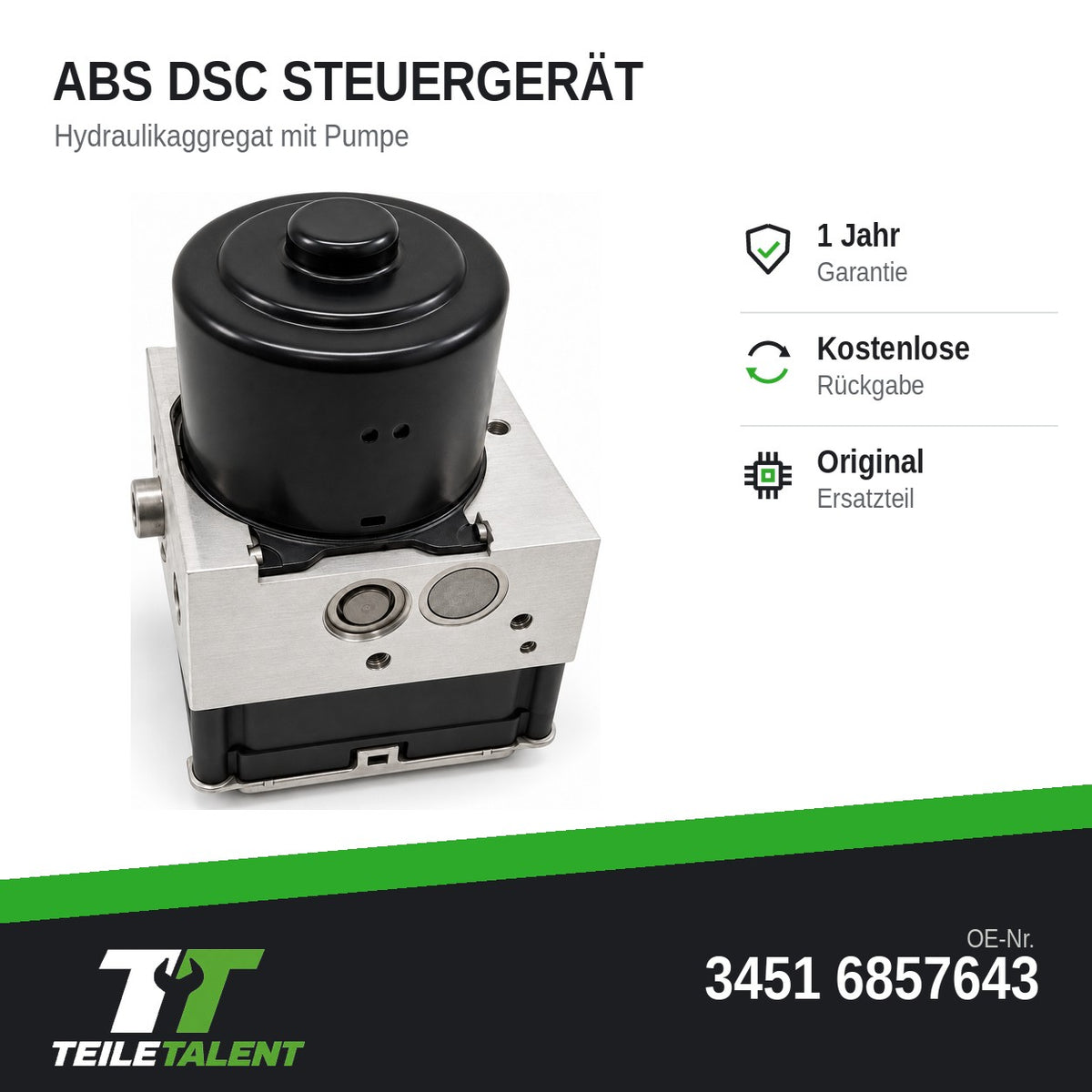 34516857643 ABS DSC Hydraulikblock Steuergerät BMW X3 F25 X4 F26