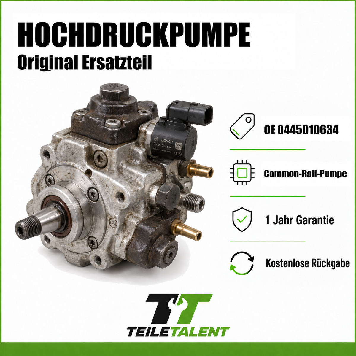 Bosch Common-Rail-Hochdruckpumpe 0445010634 BMW 1er 3er 5er X1 X3 Diesel