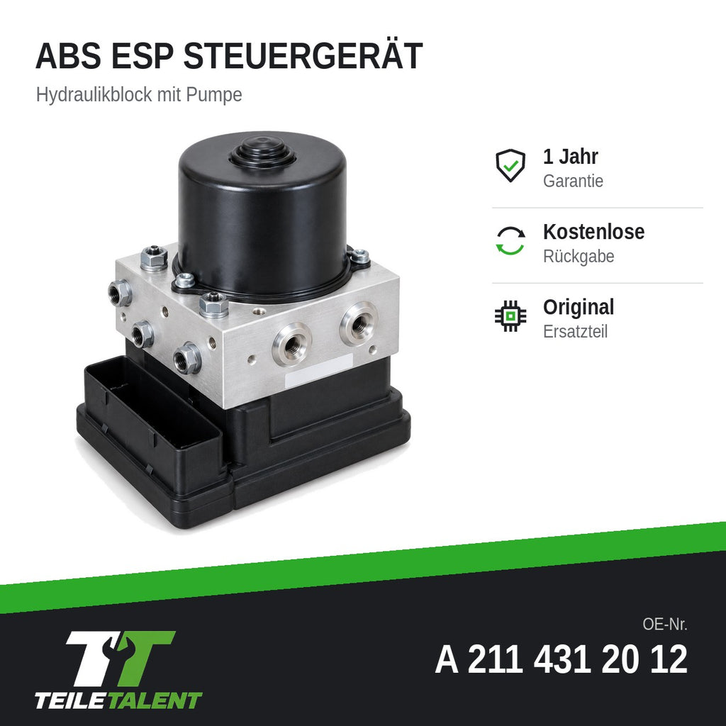 A2114312012 ABS Block Steuergerät Hydraulikblock Mercedes E-Klasse W211 S211