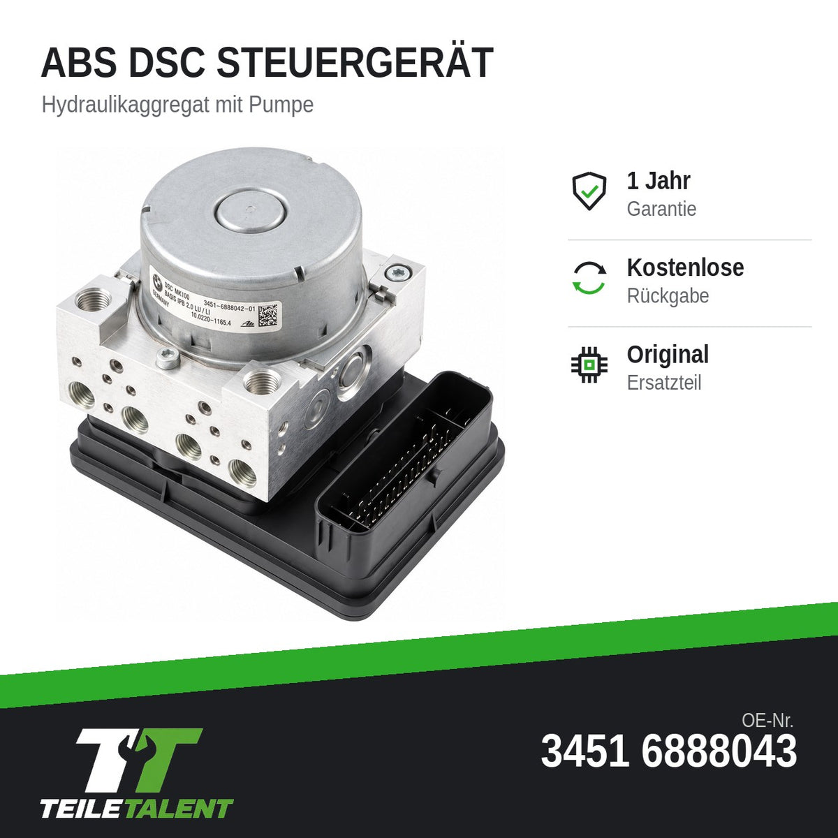 34516888043 ABS DSC Block Steuergerät BMW X1 F48 X2 F39 2er F45 F46