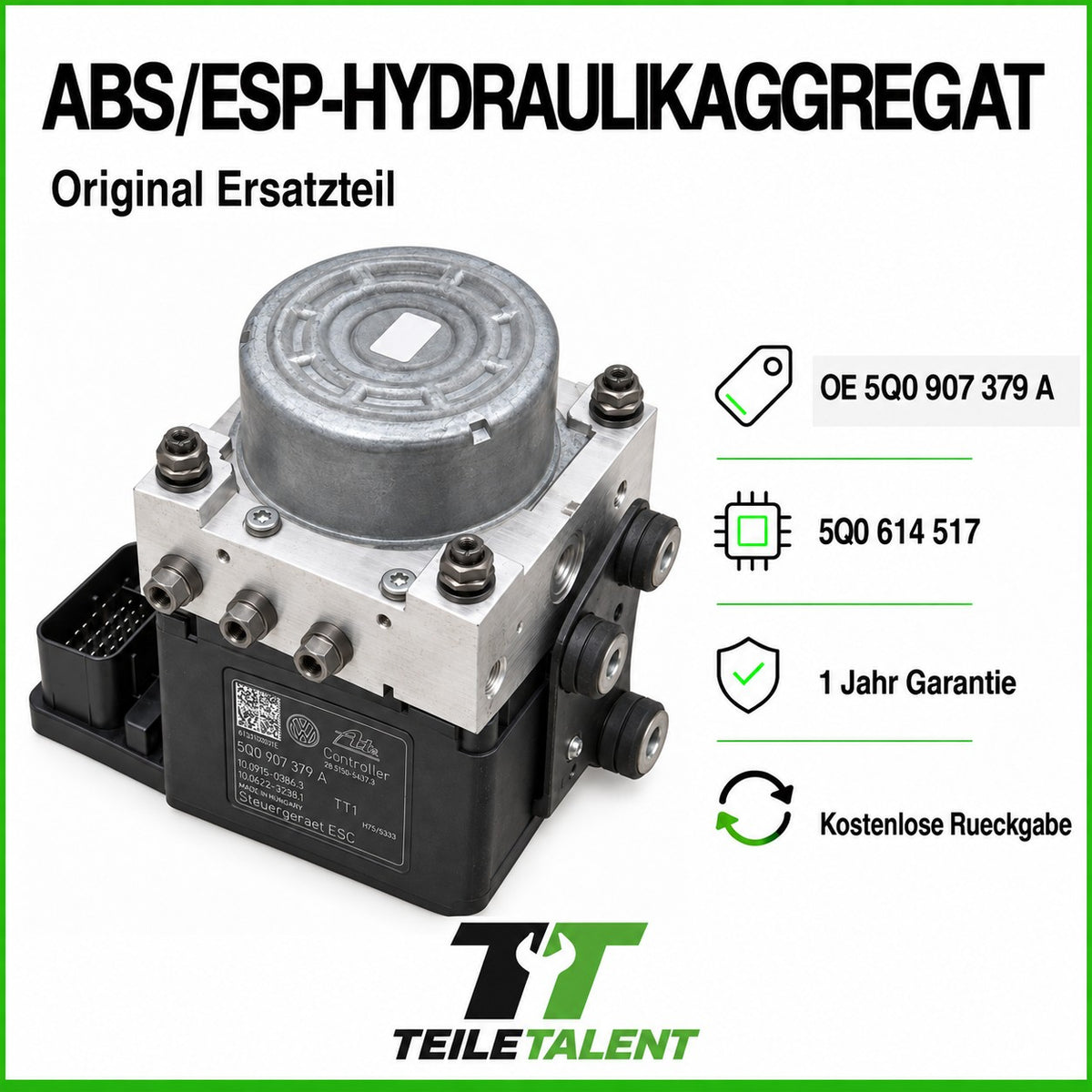 ABS ESP Hydraulikaggregat 5Q0907379A Seat Leon SC 5F Steuergerät Pumpe