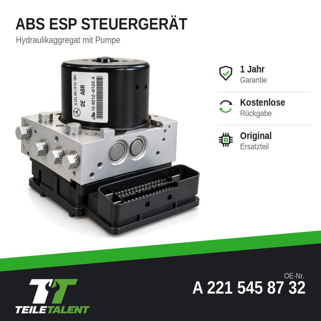 A2215458732 ABS Block Steuergerät Hydraulikblock Mercedes S-Klasse W221 CL C216