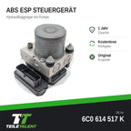 6C0614517K ABS Hydraulikblock Steuergerät VW Polo 6R 6C Skoda Fabia NJ