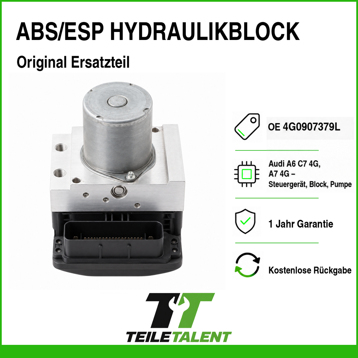 ABS ESP Hydraulikblock 4G0907379L Audi A6 C7 4G A7 4G Steuergerät Pumpe ESP8