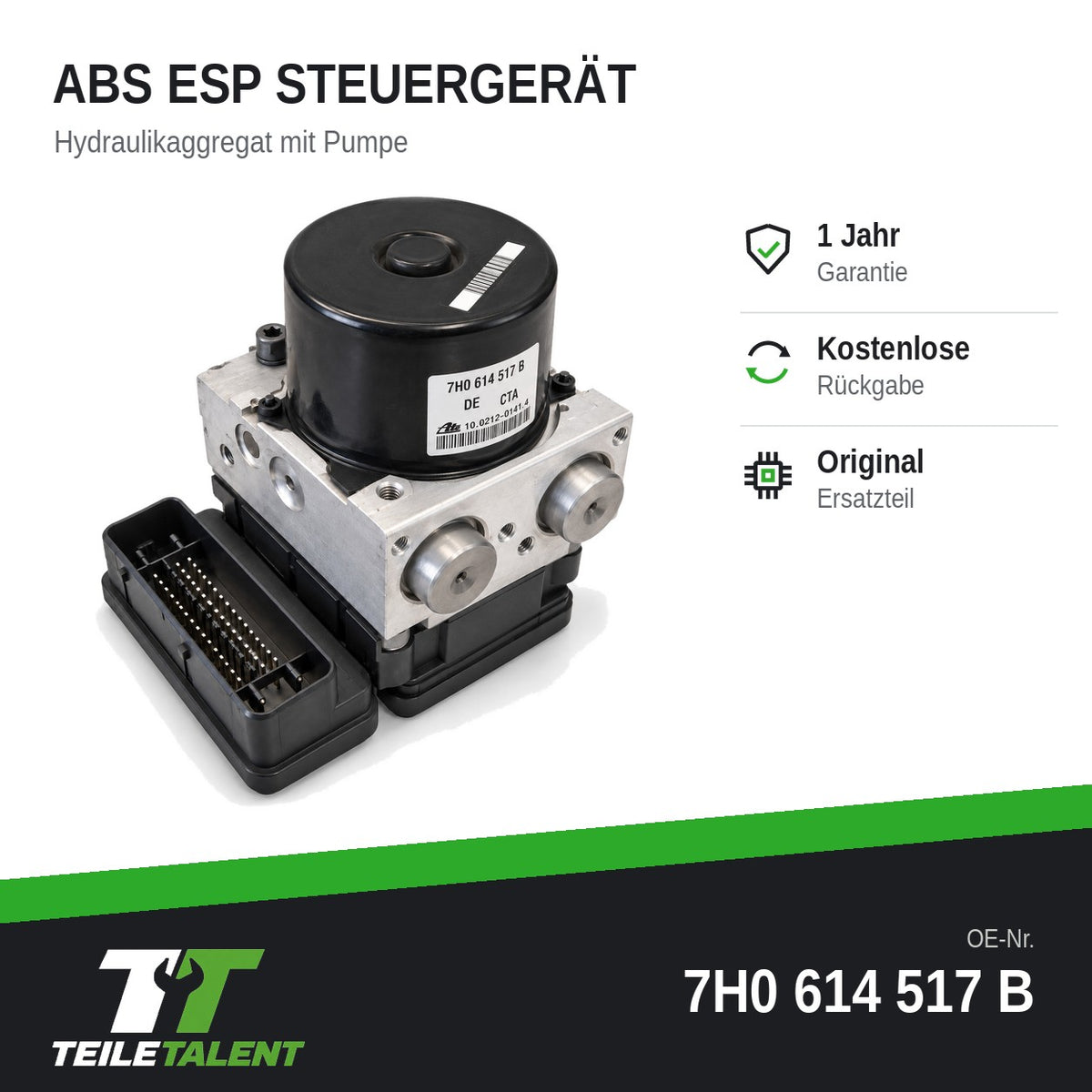 7H0614517B ABS Block Steuergerät Hydraulikblock VW T5 Transporter Multivan