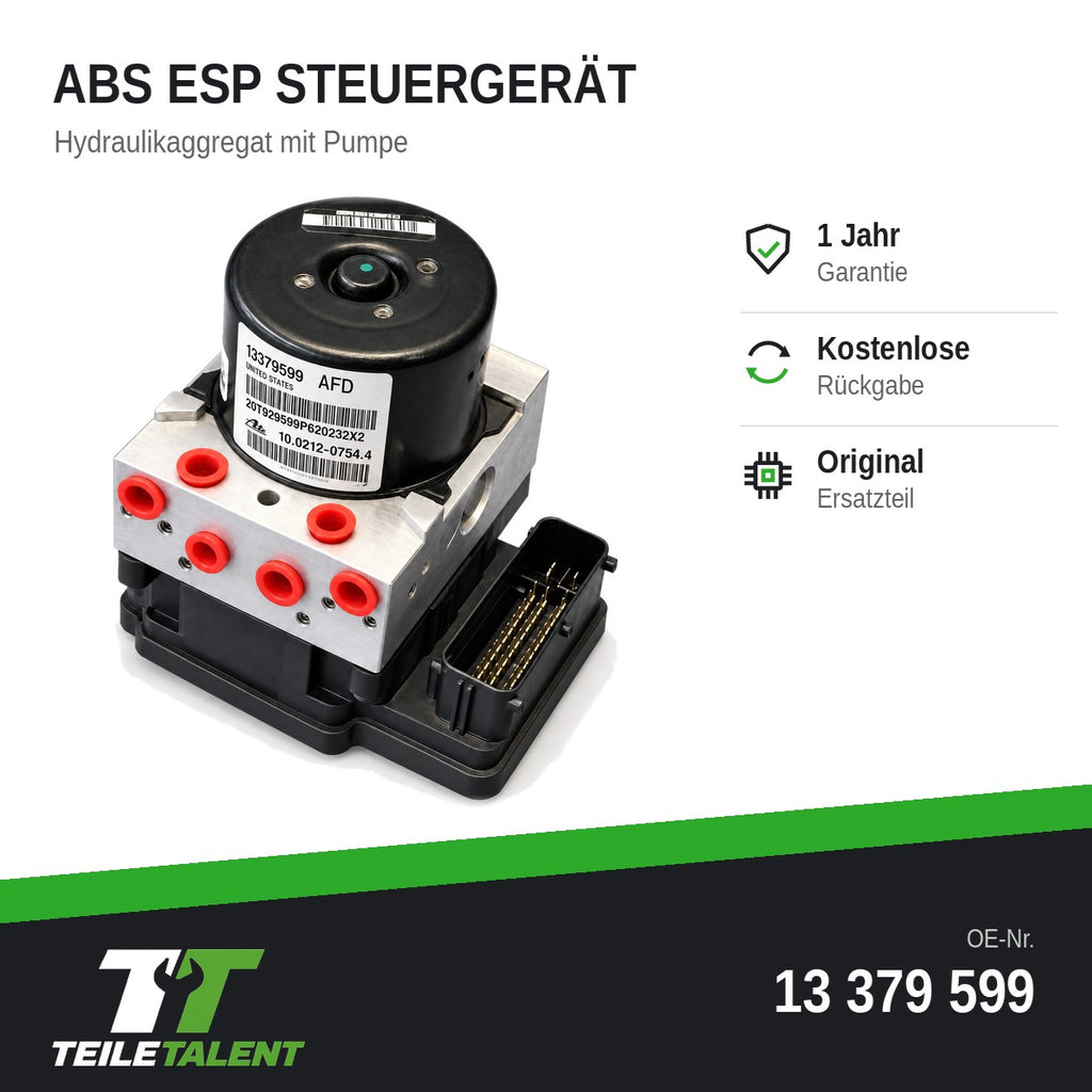 13379599 ABS ESP Block Steuergerät Hydraulikblock Opel Astra J