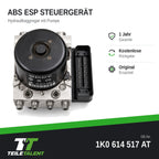 1K0614517AT ABS Block Steuergerät Audi A3 8P Skoda Octavia 2 VW Golf Plus