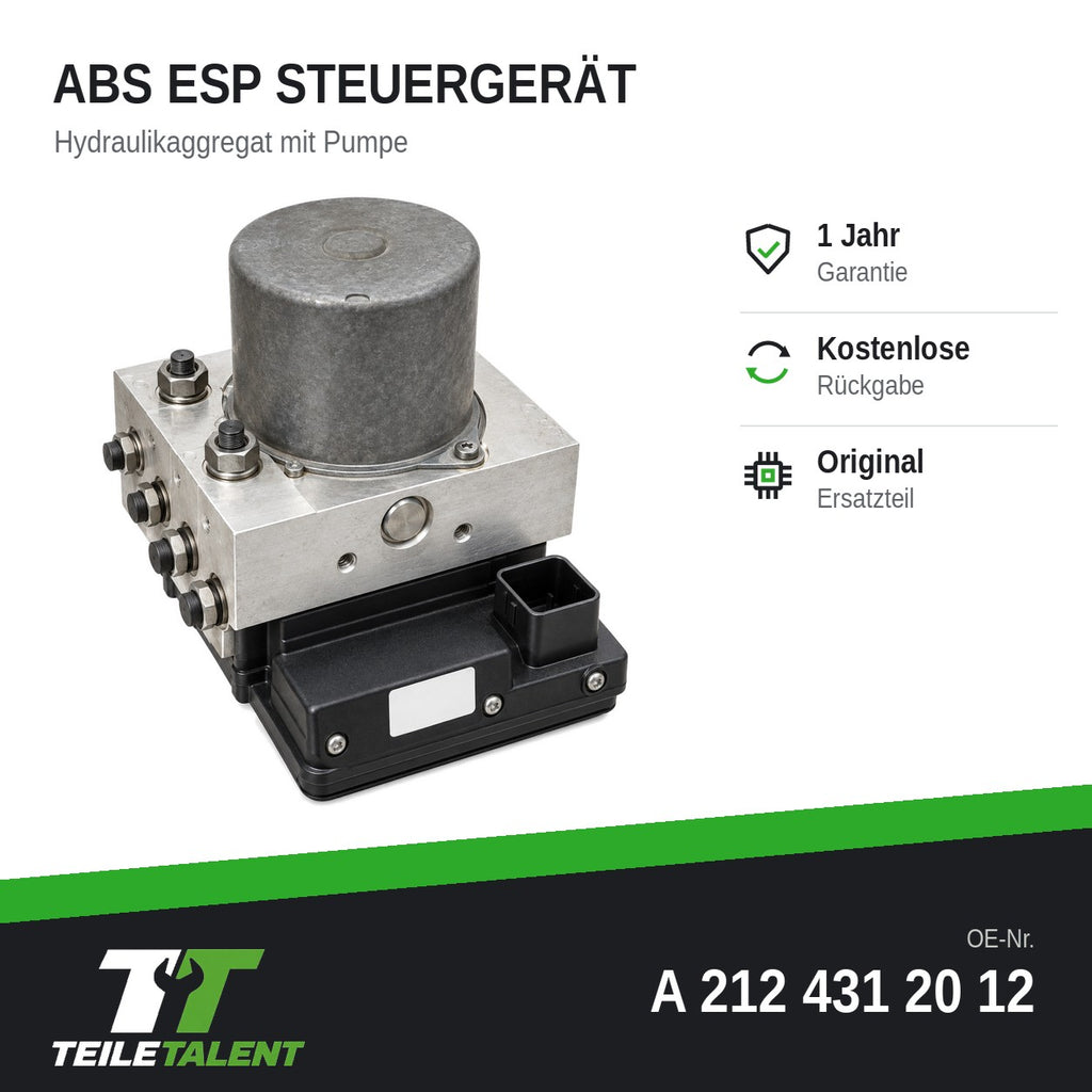 A2124312012 ABS Block Steuergerät Hydraulikblock Mercedes E-Klasse W212 S212