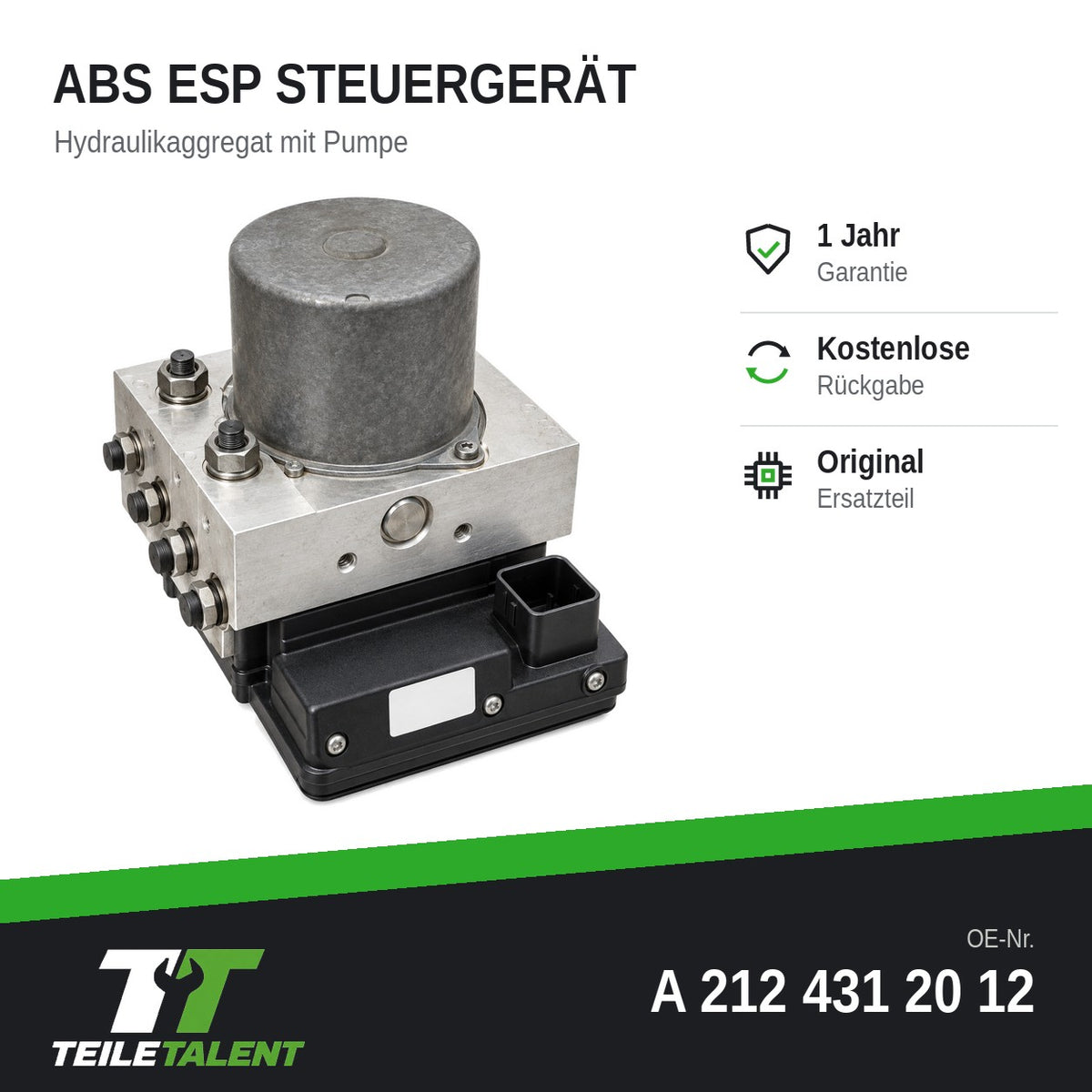 A2124312012 ABS Block Steuergerät Hydraulikblock Mercedes E-Klasse W212 S212