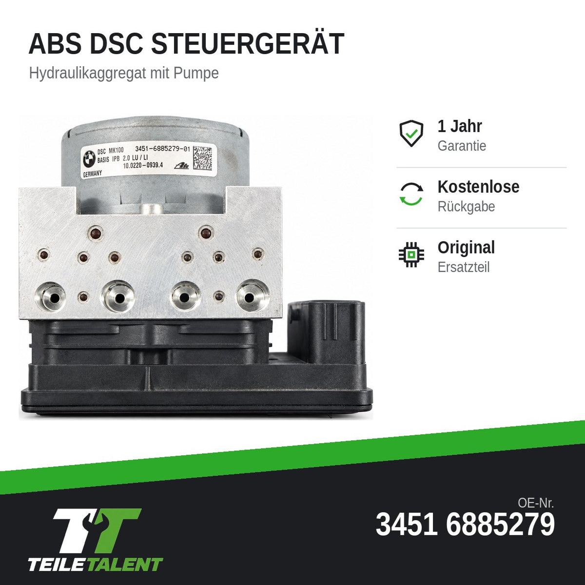 34516885279 ABS DSC Hydraulikblock Steuergerät BMW X1 F48 2er F45