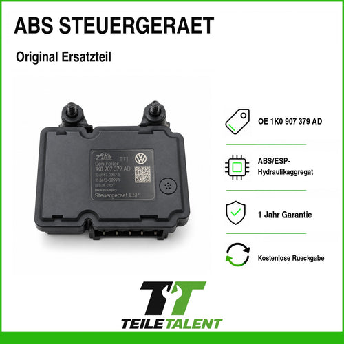 1K0907379AD ABS Block Steuergerät VW Golf 6 Audi A3 8P Skoda Octavia 2 Seat Leon