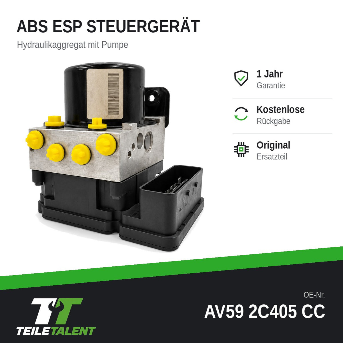 AV592C405CC ABS ESP Block Steuergerät Hydraulikblock Ford Fiesta 6