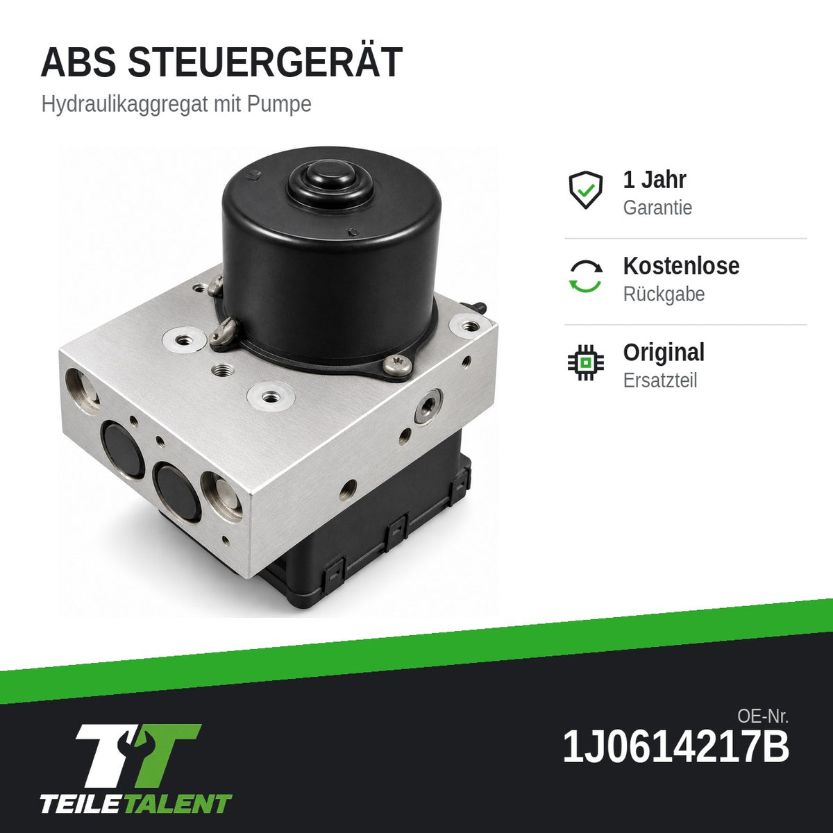 1J0614217B ABS Hydraulikblock Steuergerät Audi A3 8L VW Golf 4 1J