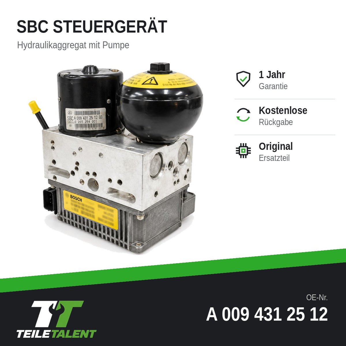A0094312512 SBC Hydraulikblock Steuergerät Mercedes E-Klasse W211 S211