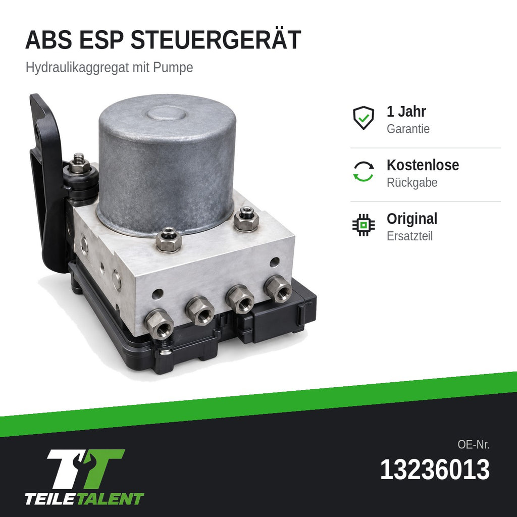 13236013 ABS ESP Block Steuergerät Hydraulikblock Opel Corsa D