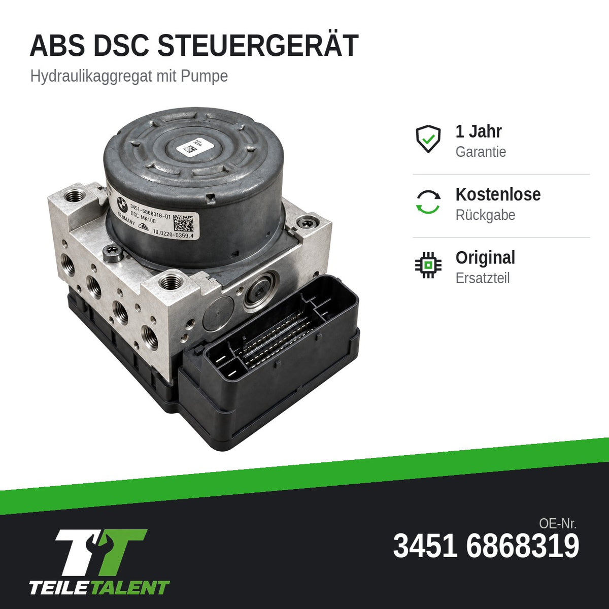 34516868319 ABS DSC Block Steuergerät BMW 1er F20 F21 2er F22 4er F32 F36