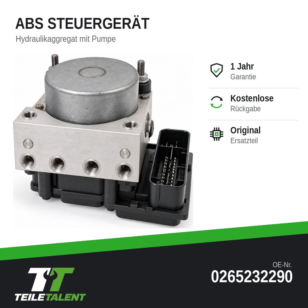 Fiat 500 312 ABS Steuergerät Hydraulikblock 0265232290 Pumpe