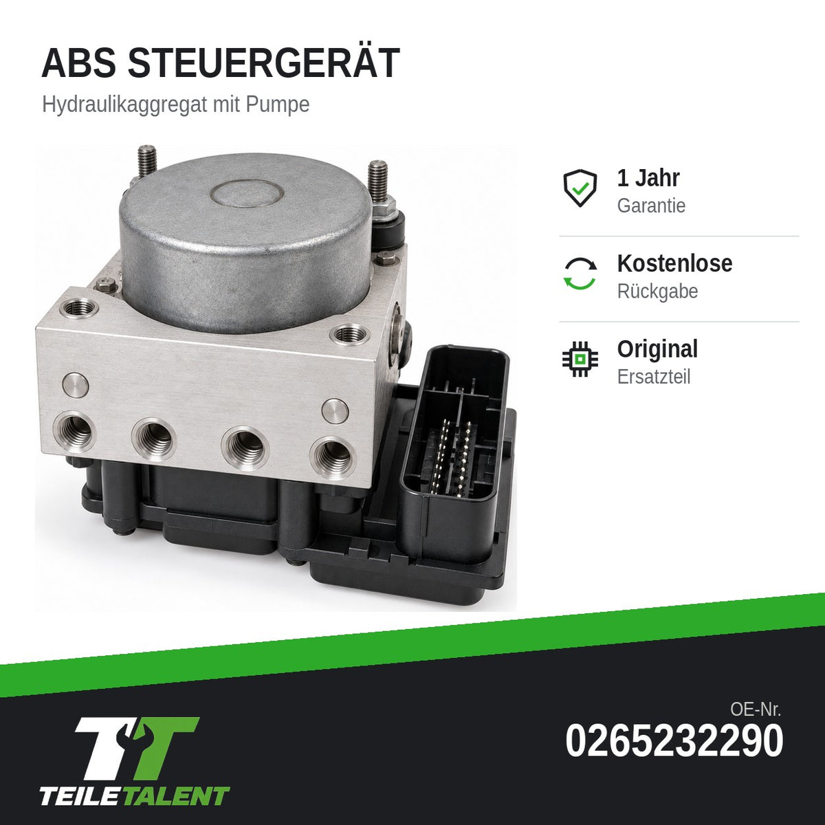 Fiat 500 312 ABS Steuergerät Hydraulikblock 0265232290 Pumpe