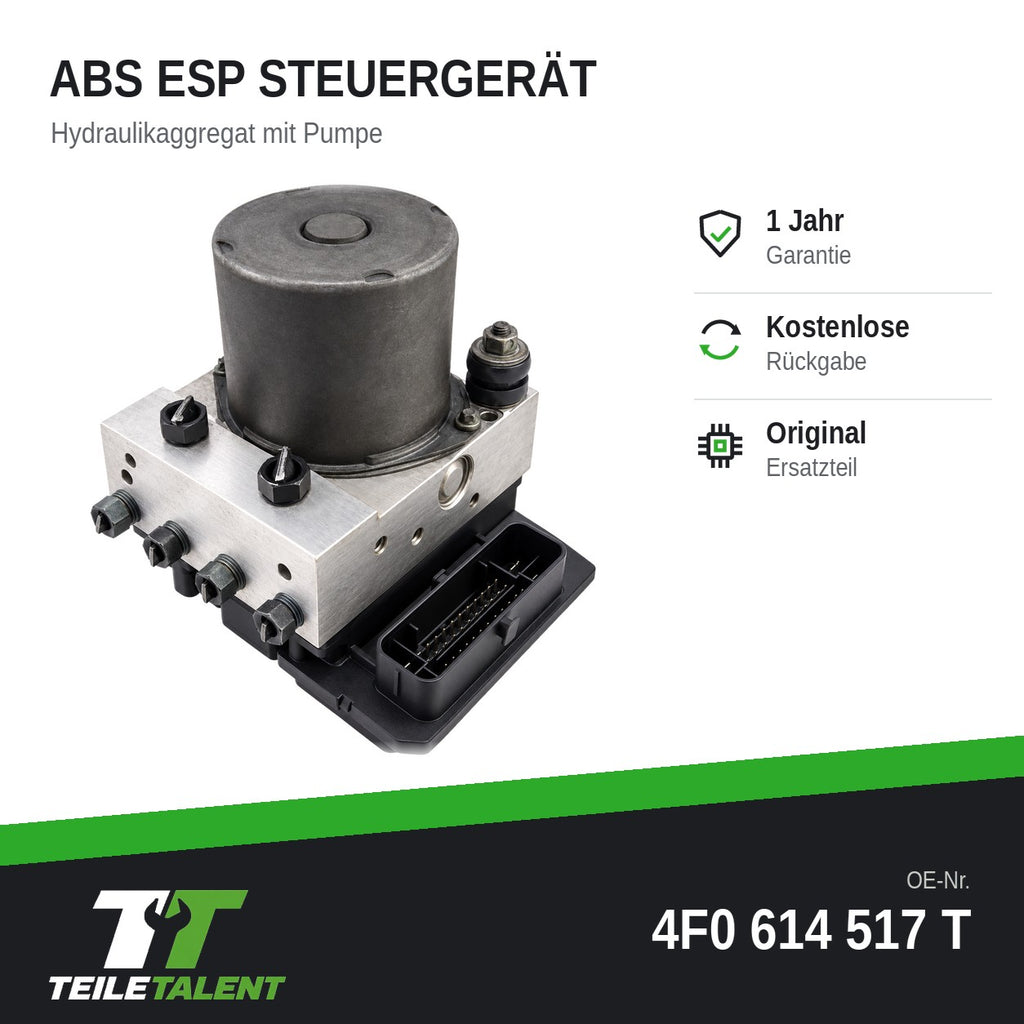 4F0614517T ABS Block Steuergerät Hydraulikblock Audi A6 C6 4F Avant 4F0910517AC