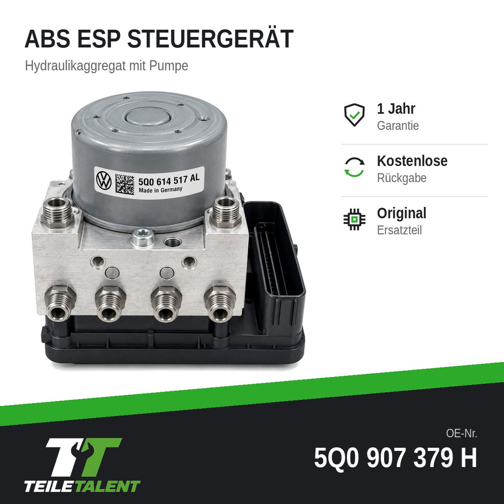 5Q0907379H ABS Block Hydraulikblock Steuergerät VW Golf 7 Skoda Octavia 3 5E
