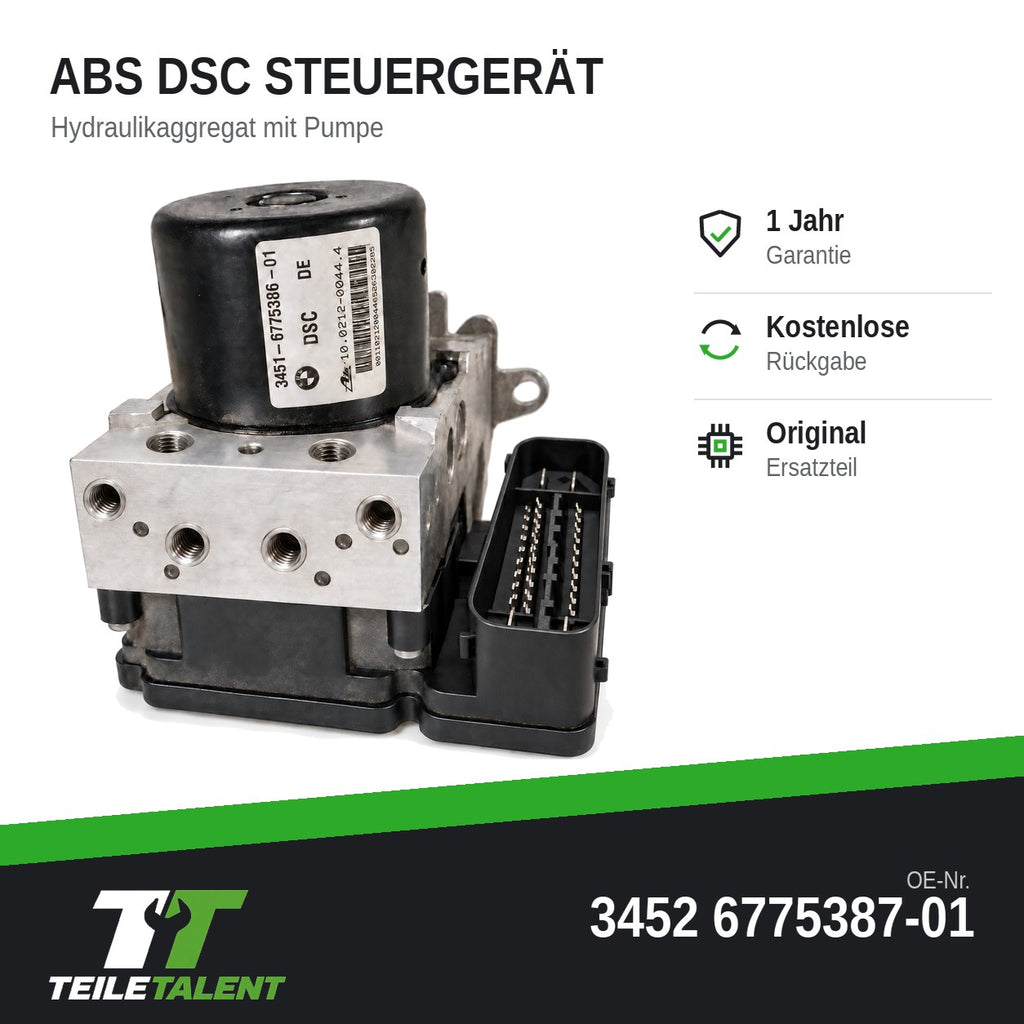 34526775387 ABS DSC Block Steuergerät BMW 3er E90 E91 Hydraulikblock