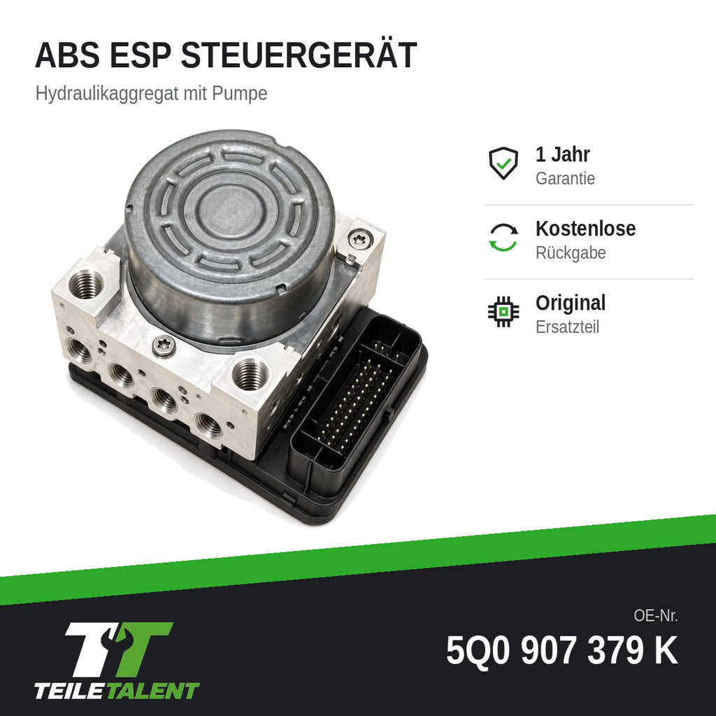 5Q0907379K ABS Block Hydraulikblock Steuergerät Seat Leon 5F Skoda Octavia 3 5E