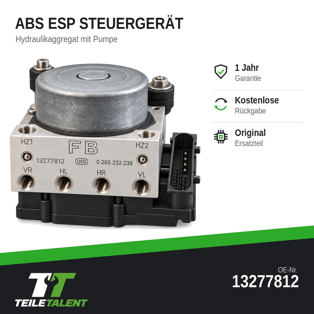 13277812 ABS ESP Block Steuergerät Hydraulikblock Opel Corsa D