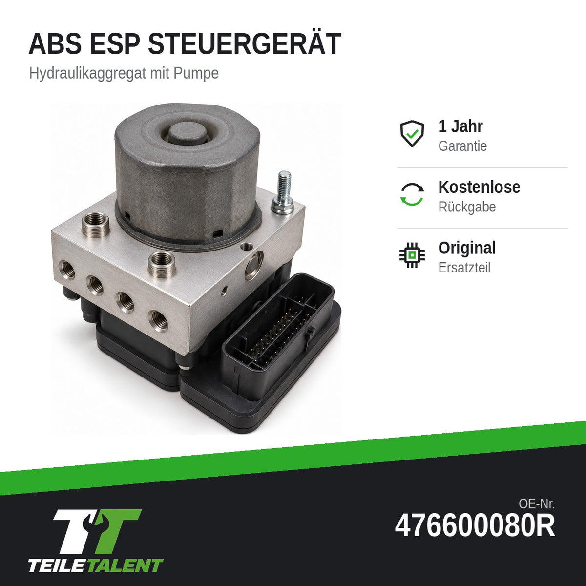476600080R ABS Block Steuergerät Hydraulikblock Renault Kadjar HA