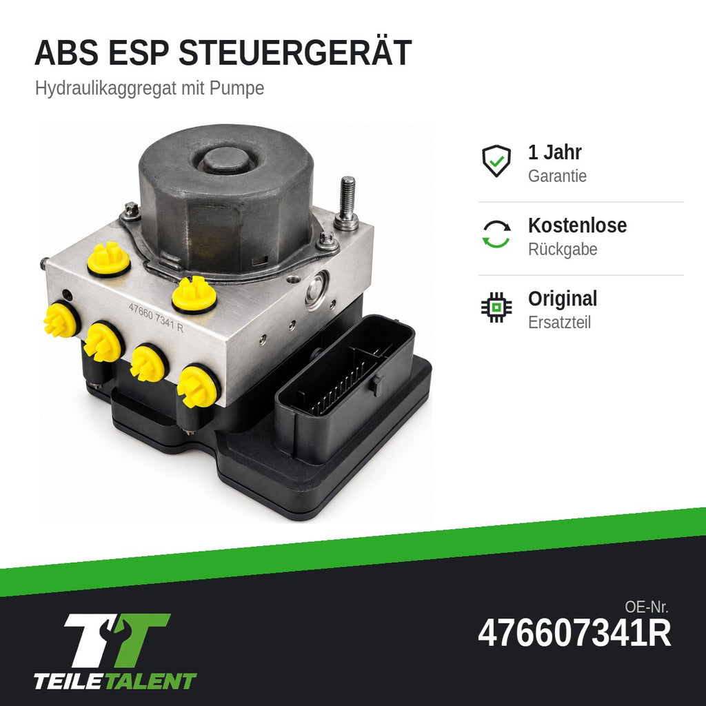 476607341R ABS Block Steuergerät Hydraulikblock Renault Clio IV Captur