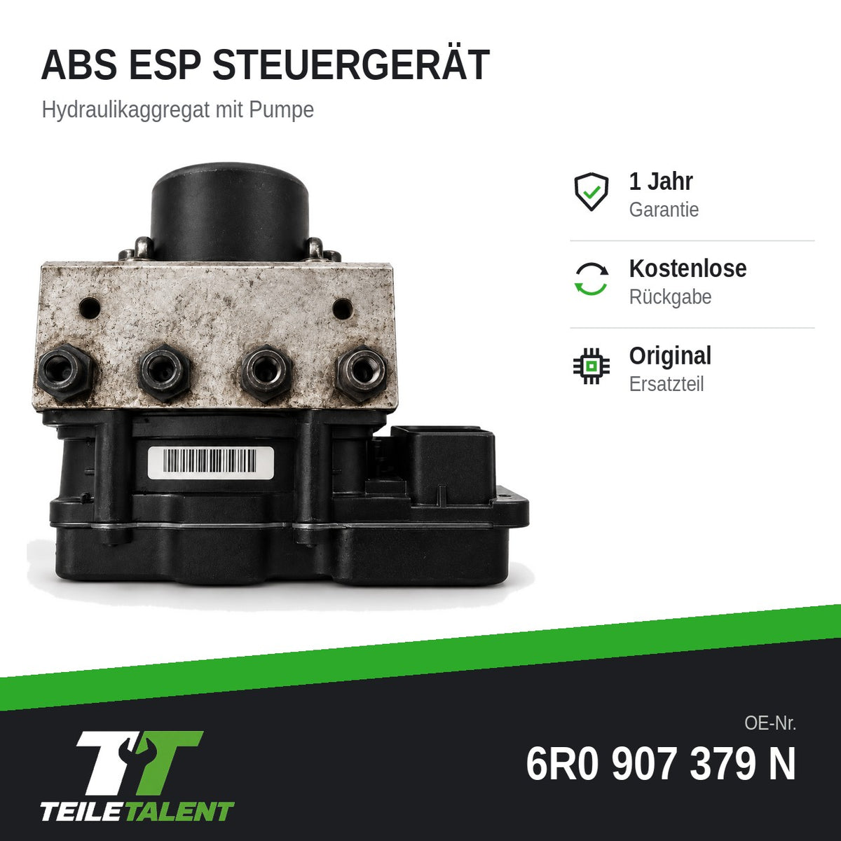6R0907379N ABS Block Steuergerät Skoda Fabia 2 Roomster Hydraulikblock