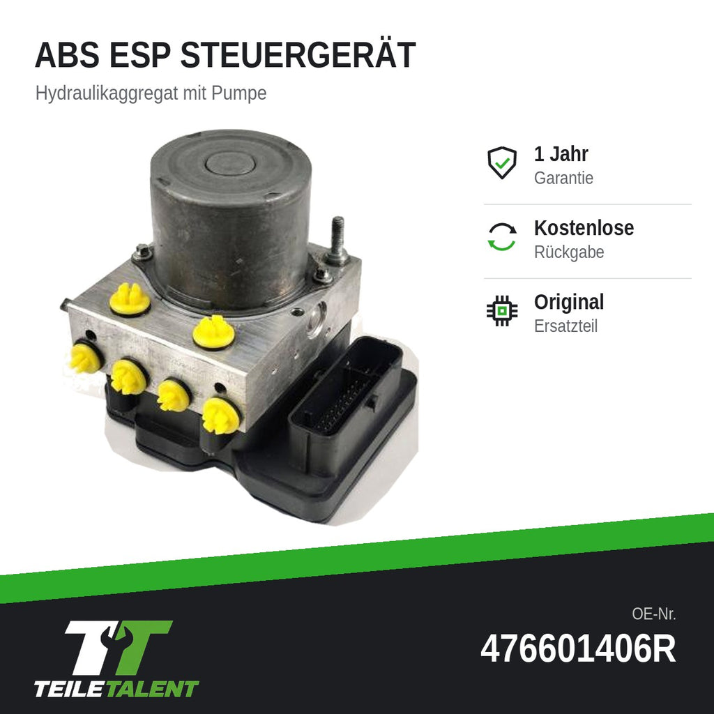 476601406R ABS ESP Steuergerät Hydraulikblock Renault Kangoo II