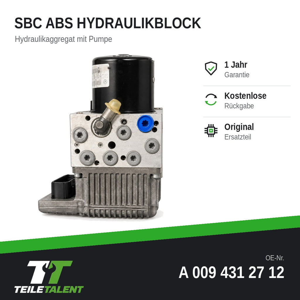 A0094312712 SBC Hydraulikblock ABS Mercedes E-Klasse W211 S211 SL R230 Bosch