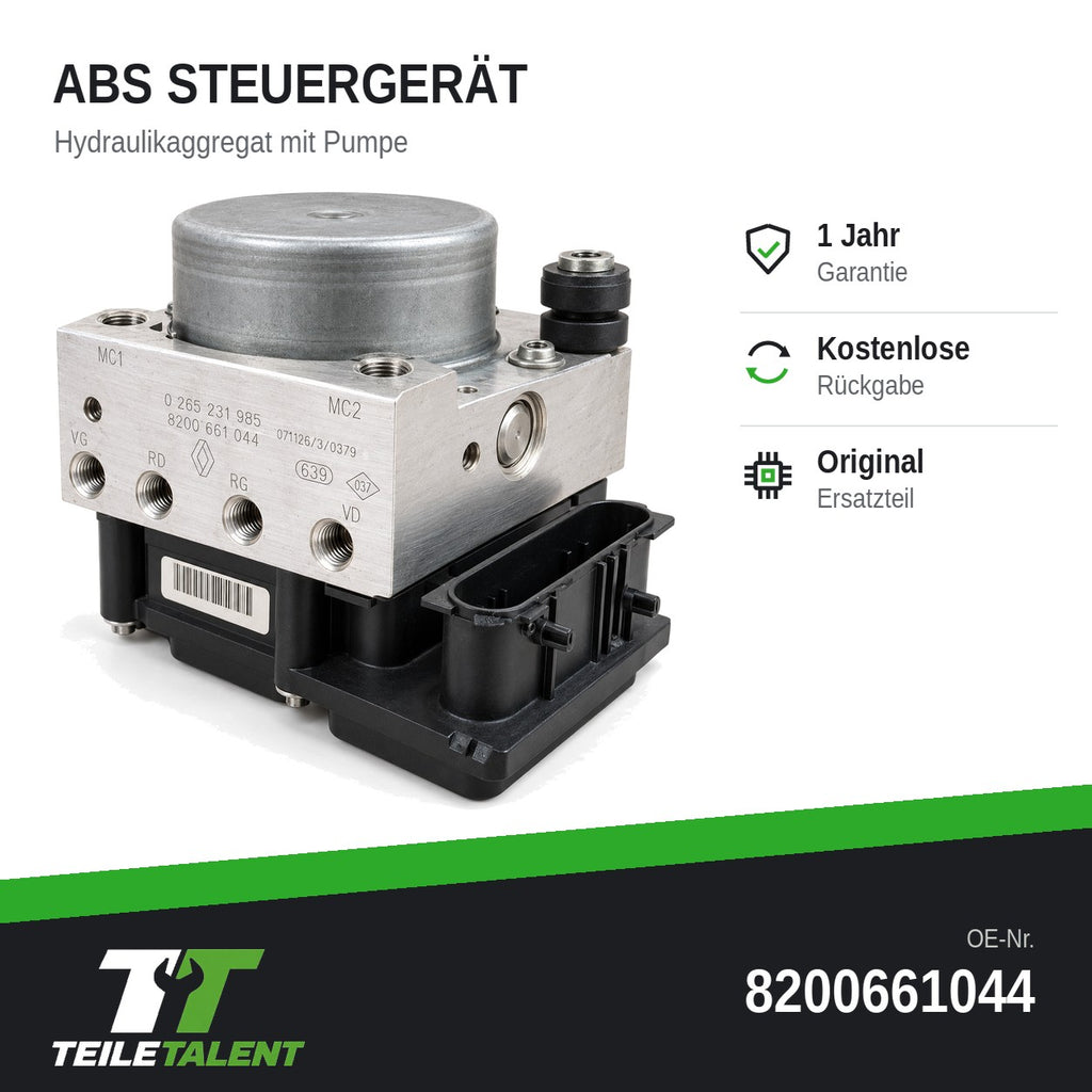 8200661044 ABS Block Hydraulikblock Steuergerät Renault Clio II Twingo Thalia