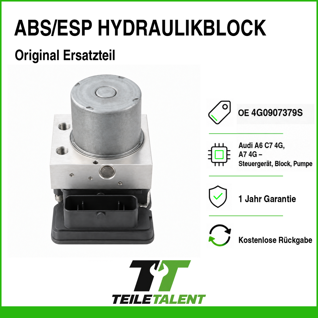 ABS ESP Hydraulikblock 4G0907379S Audi A6 C7 4G A7 4G Steuergerät Pumpe ESP9