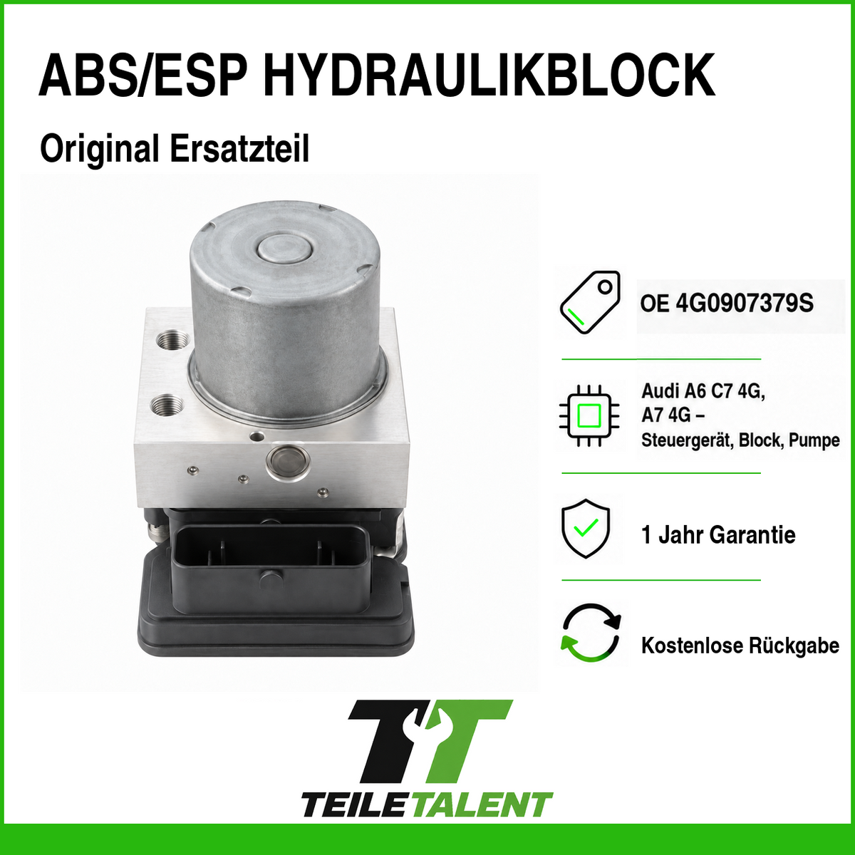 ABS ESP Hydraulikblock 4G0907379S Audi A6 C7 4G A7 4G Steuergerät Pumpe ESP9
