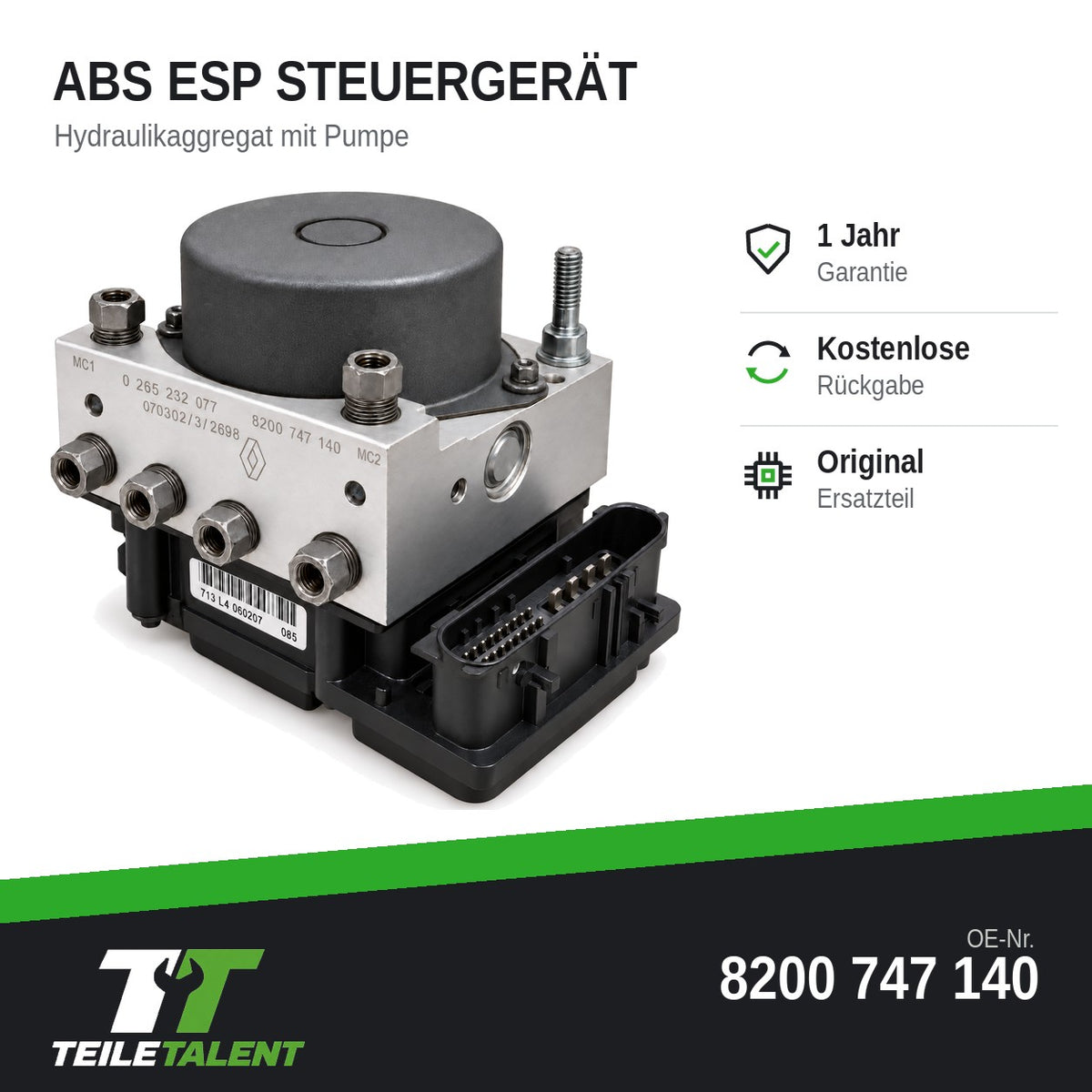 8200747140 ABS Block Hydraulikblock Steuergerät Renault Clio III