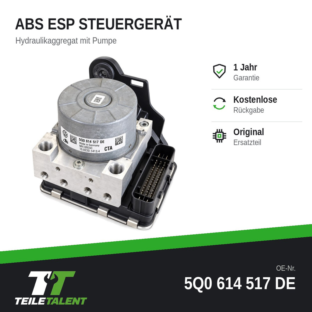5Q0614517DE ABS Block Hydraulikblock VW Golf 7 T-Roc Skoda Octavia 3 Kodiaq