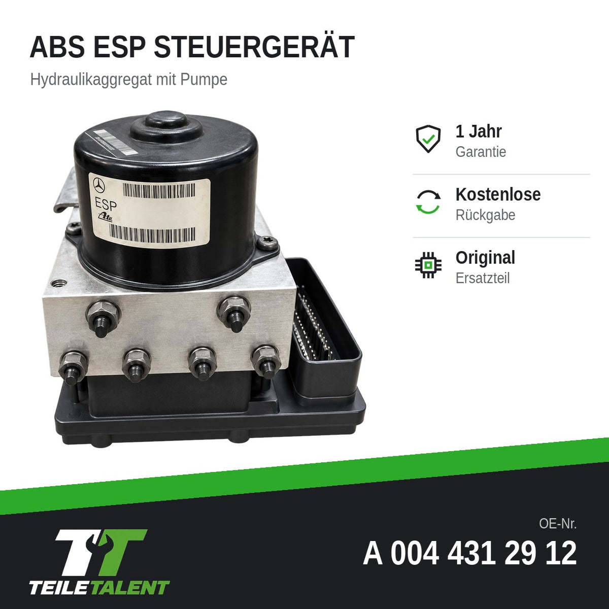 A0044312912 ABS ESP Hydraulikblock Mercedes C-Klasse W203 S203 CLK C209 SLK R171