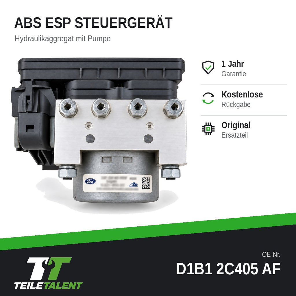 D1B12C405AF ABS ESP Block Steuergerät Hydraulikblock Ford Fiesta 6