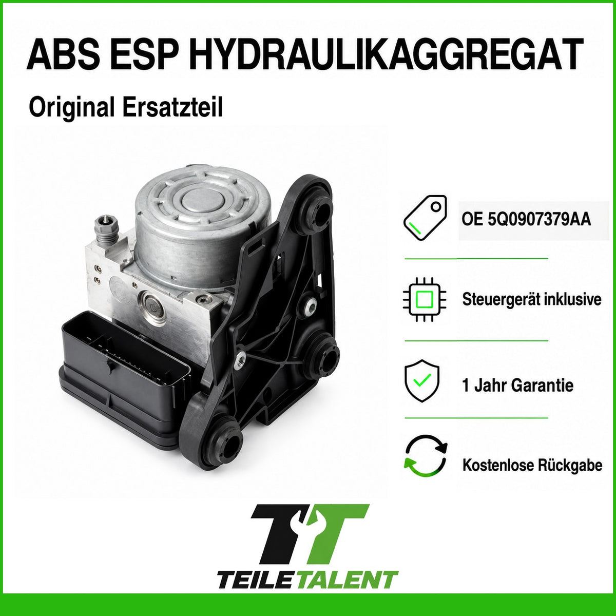 ABS ESP Hydraulikaggregat 5Q0907379AA VW Golf 7 Audi A3 Seat Leon Skoda Octavia
