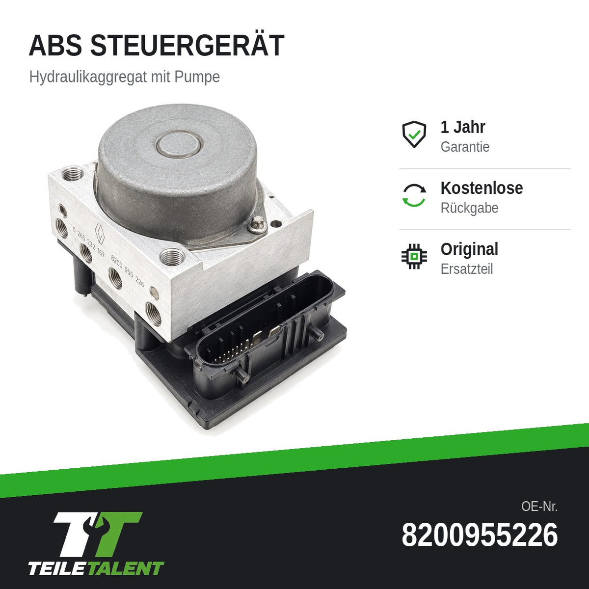 8200955226 ABS Block Hydraulikblock Steuergerät Renault Kangoo II