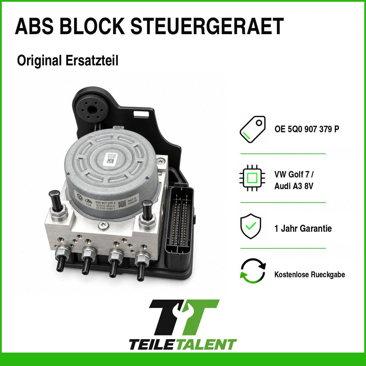 5Q0907379P ABS Block Steuergerät Hydraulikblock Audi A3 8V VW Golf 7