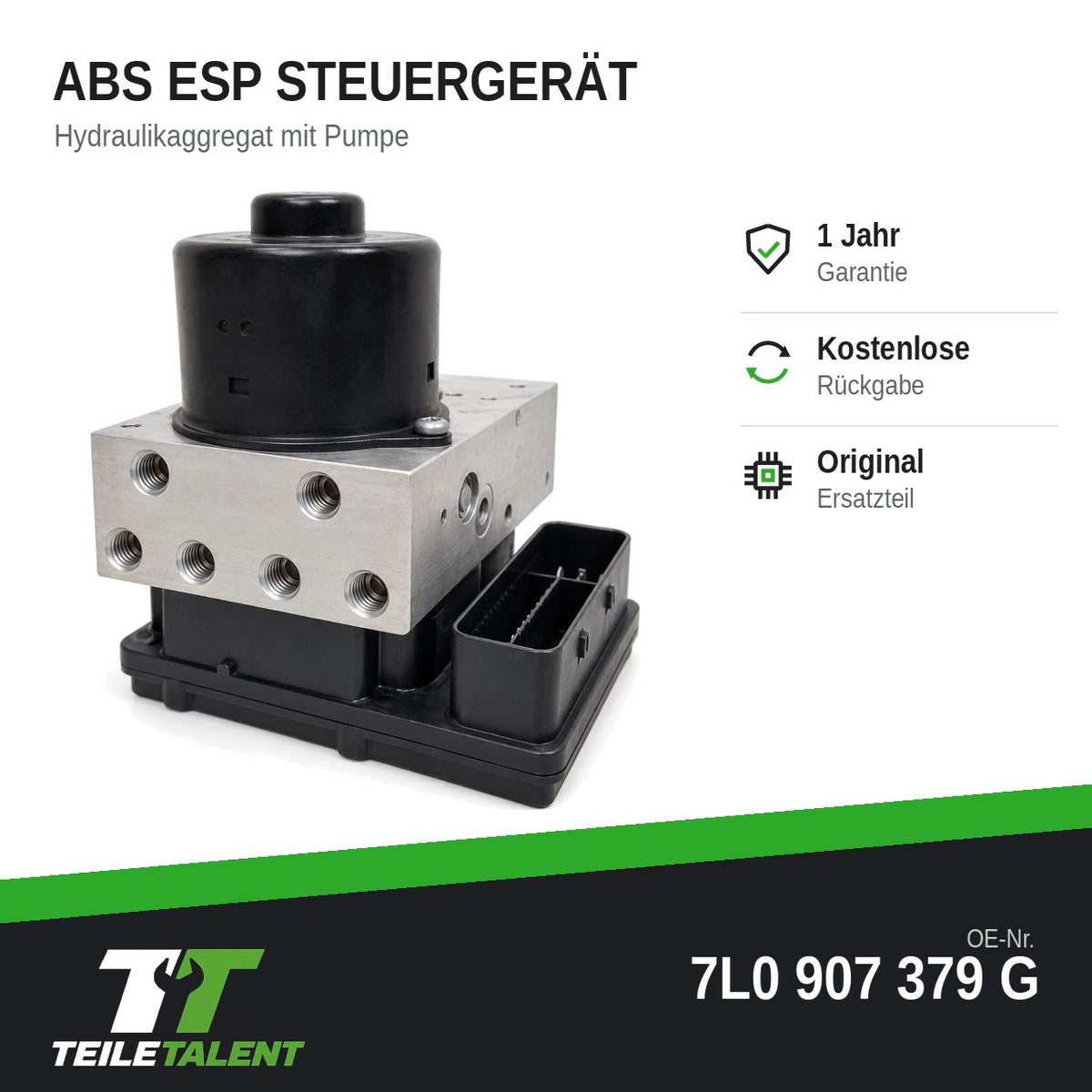 7L0907379G ABS Block Steuergerät Hydraulikblock VW Touareg 7L Porsche Cayenne