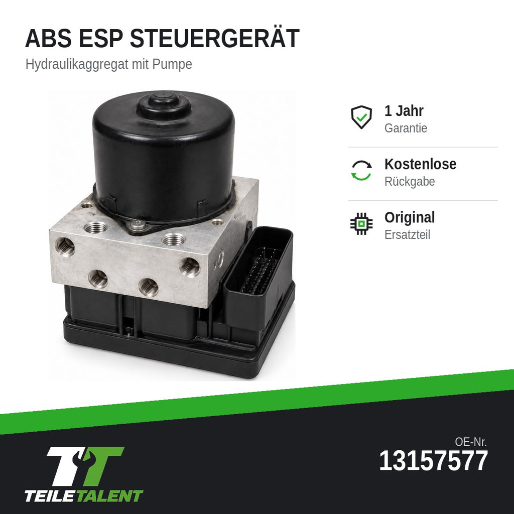 13157577 ABS Block Steuergerät Hydraulikblock Opel Astra H Zafira B